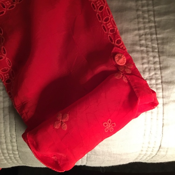 Johnny Was  Red Embroidered Top - Picture 2 of 4